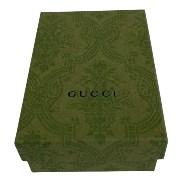 Authentic Empty GUCCI BOX Small Green Damask Print Accessories Jewelry Pin Box - Picture 2 of 4